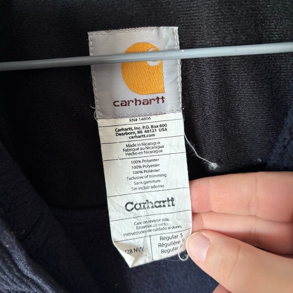 Carhartt V28 Textured Fleece Vest | Navy Blue | Size S - Picture 5 of 6
